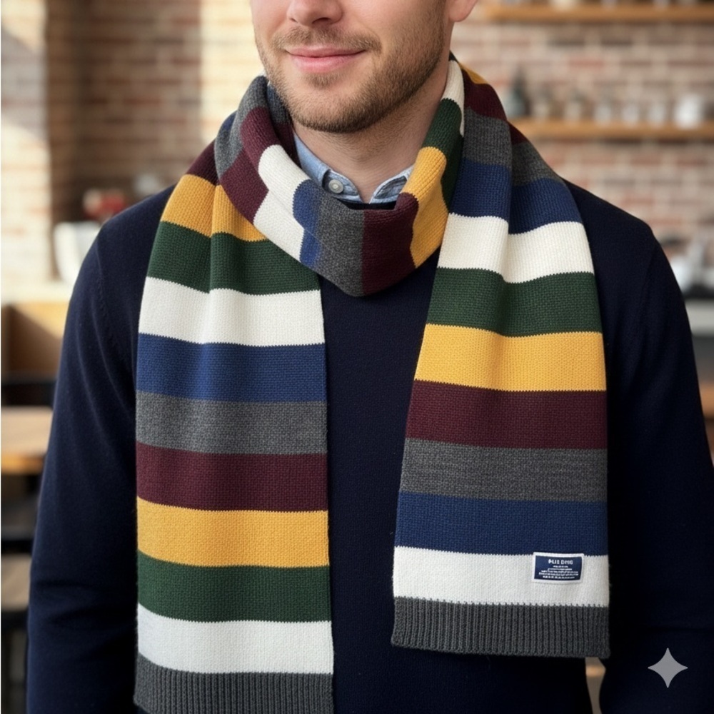 CLUB ROOM Bold Striped Men's Scarf